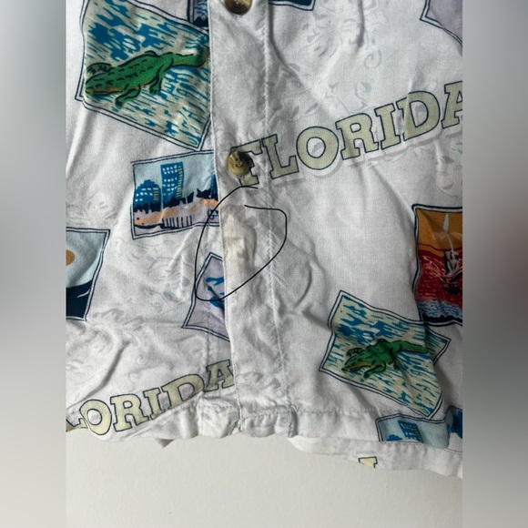 Men’s Vintage 80s 90s Jack Hollywood Florida Postcard Hawaiian Shirt - Picture 5 of 10